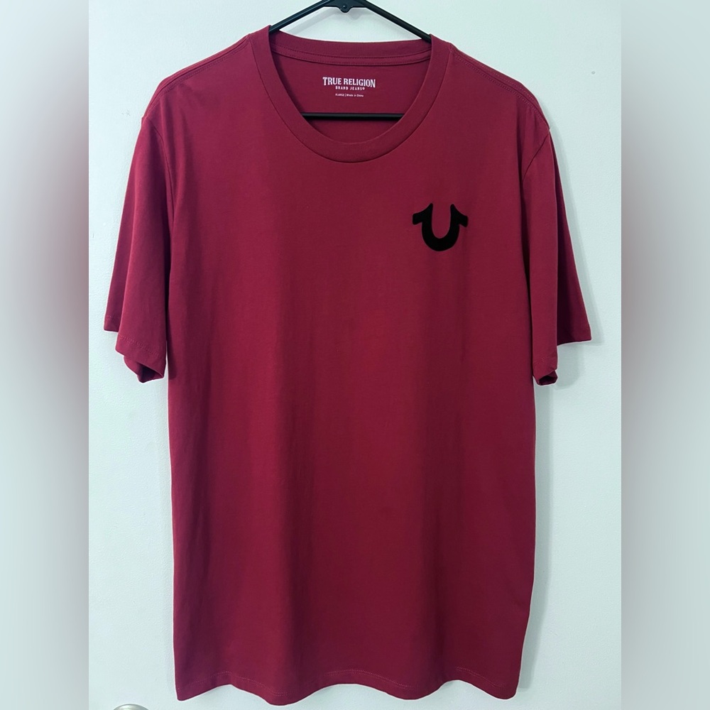 True Religion Men's Burgundy Tee